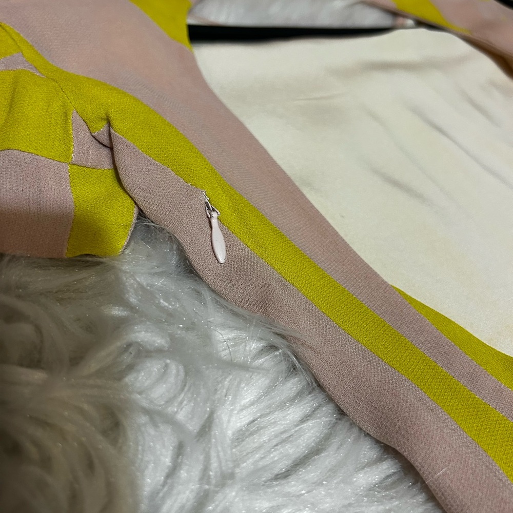 CELINE Vintage Y2K circa 2005 open back yellow and pink dress - Picture 6 of 8